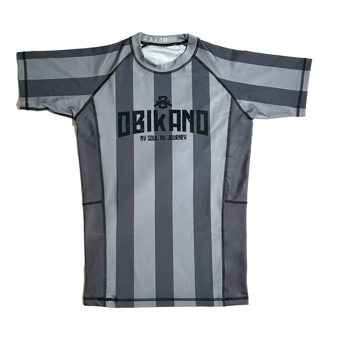 KIDS STEALTH GREY STRIPE RASHGUARD