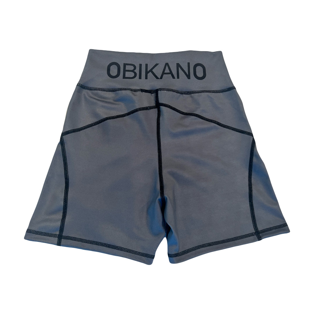 KIDS STEALTH GREY COMPRESSION SHORTS