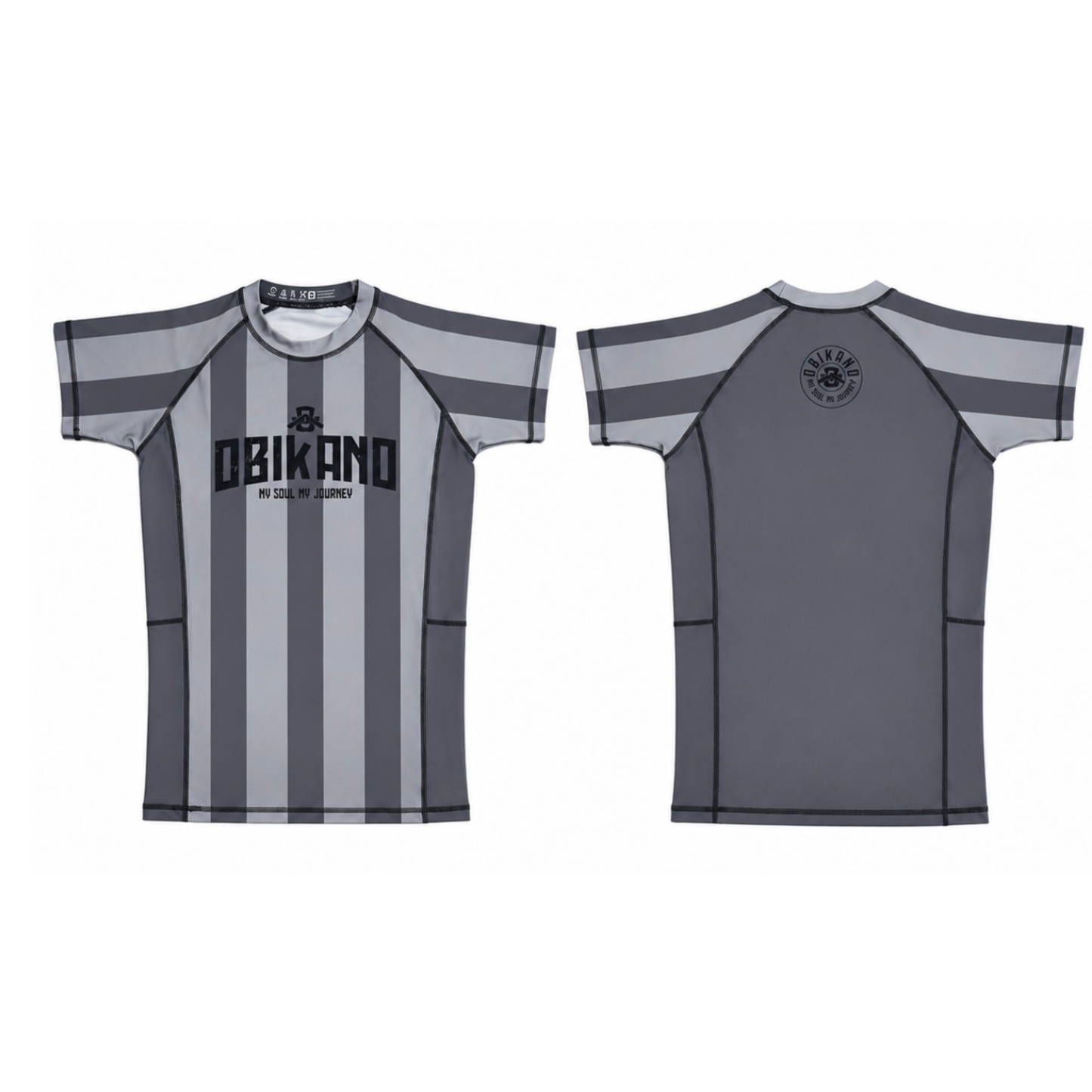 STEALTH GREY STRIPE RASHGUARD