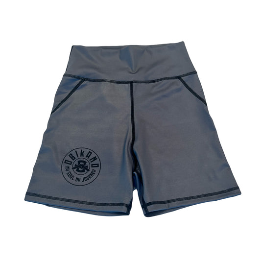KIDS STEALTH GREY COMPRESSION SHORTS